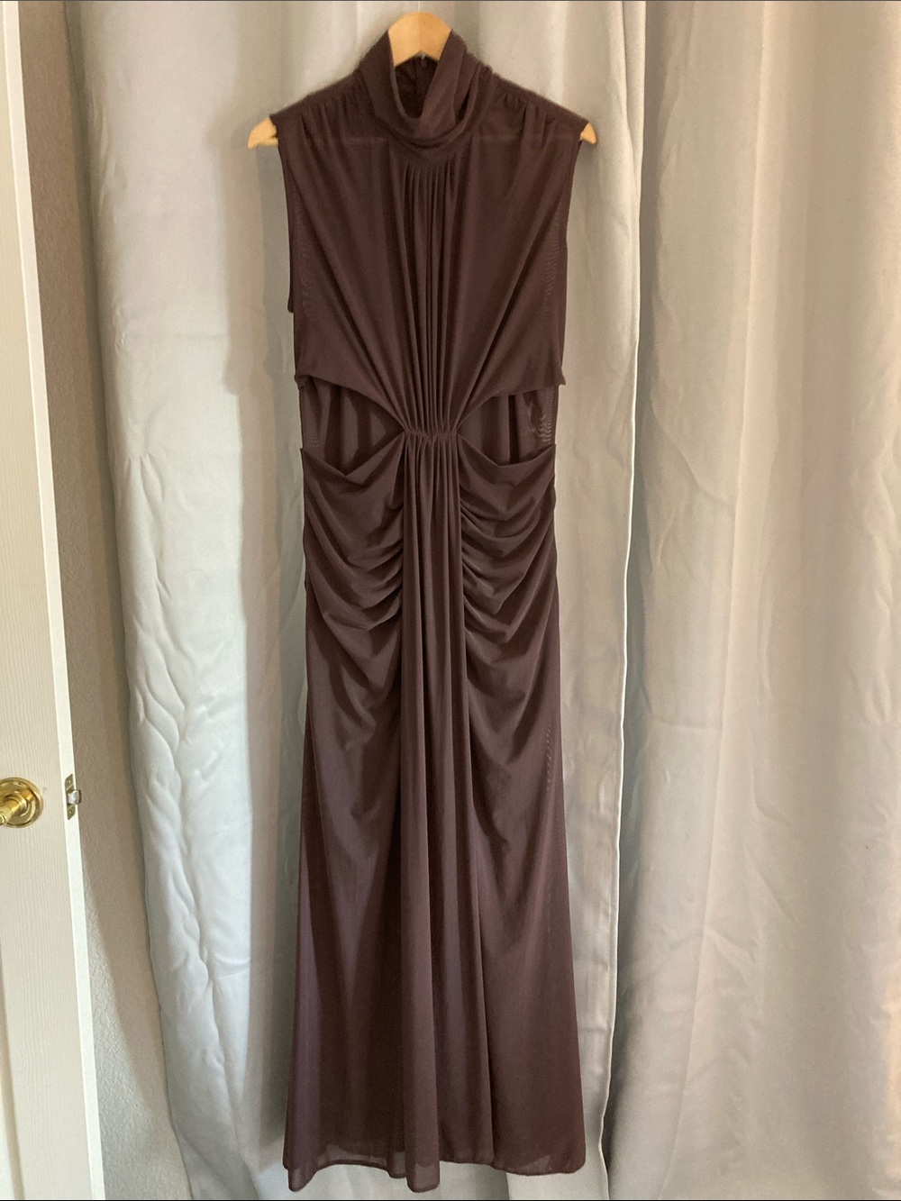 Reiss Deep Taupe Maxi Dress